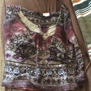 Shyanne Women’s large multi colored blouse